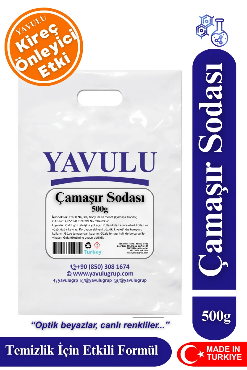 Ultra Beyazlatıcı Optik Etkili Çamaşır Sodası 500g Torba