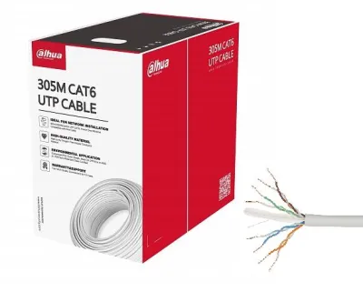 %100 Bakır Cat6 Kablo - Dahua PFM9201-6UN-C 305M Utp Cat6 Lszh Cpr E Kablosu