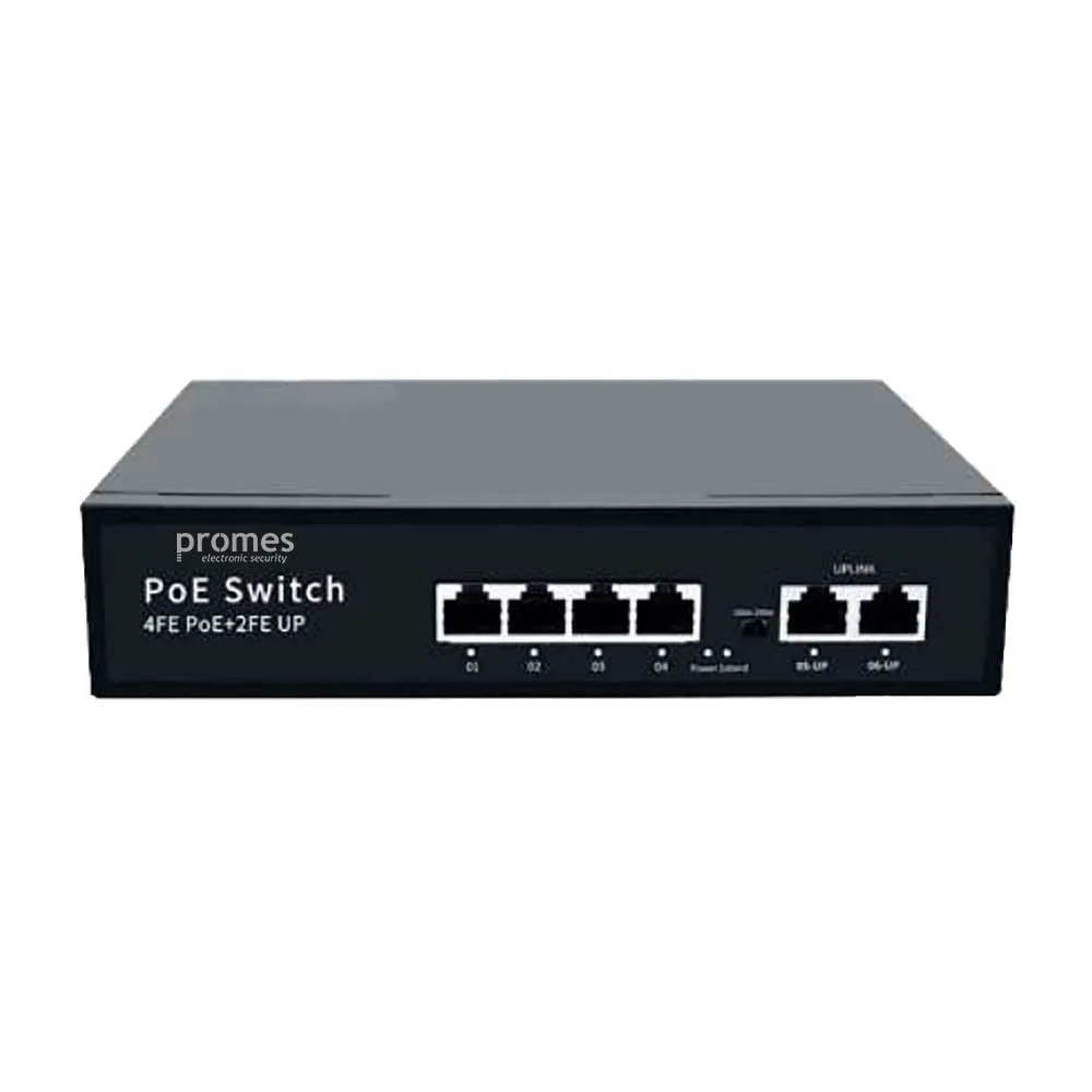 4+2 Port PoE Switch - 10/100