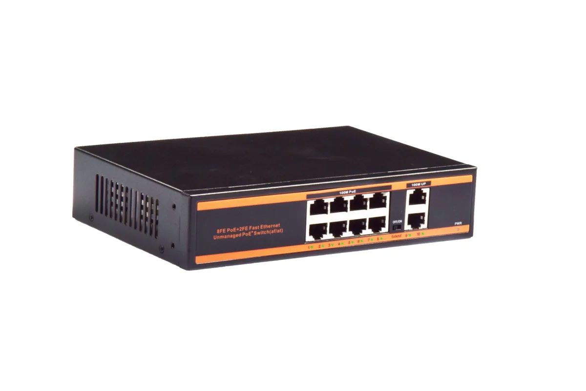 8+2 Port PoE Switch 10/100 Mbps