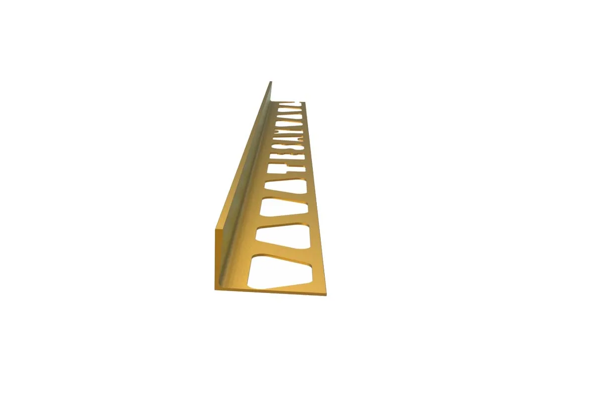 6 MM Alüminyum Fayans Bitim Profili 270 CM Sarı Renk