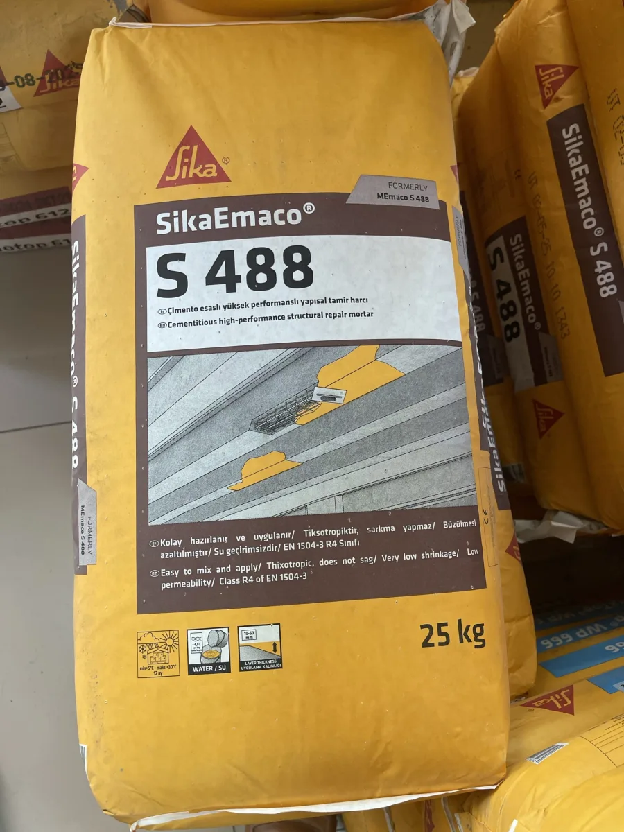 Sıka Emaco S488 Kalın Tami̇r Harcı (Karot deliklerini kapama harcı)