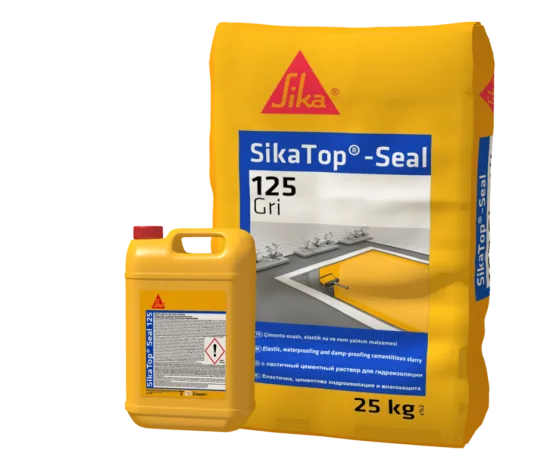 SikaTop - Seal 125 - GRİ-BEYAZ Çimento Esaslı Yarı Elastik Su Yalıtım Malzemesi