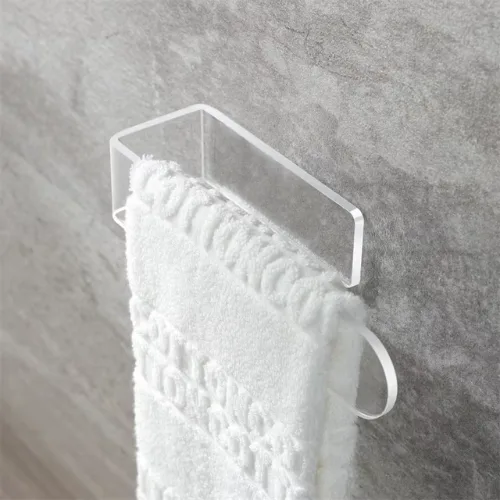 Akrilik 8mm Şeffaf Pleksiglas Havlu, Kağıt Rulo Havluluk, Peçetelik, Yapışkanlı Tasarım, Banyo Askısı
