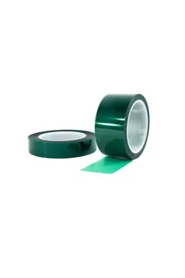 Isıya Dayanıklı Yeşil Polyester Bant Maskeleme Bandı 38mm X 66mt
