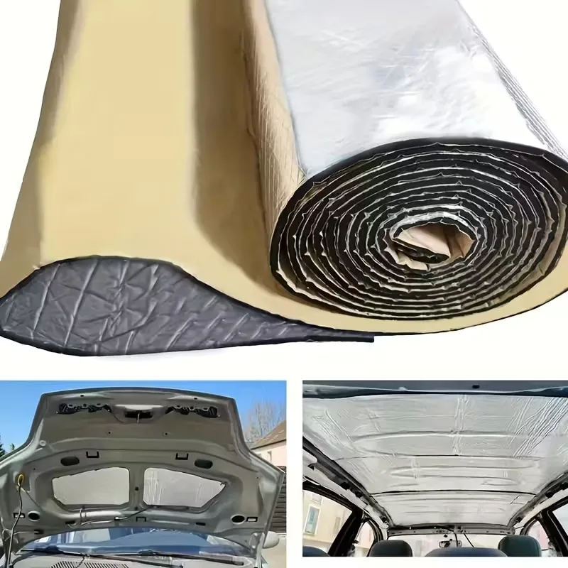Oto Karavan Ev Ses Akustik 6mm 50cmx100cm (0,50M2) Folyolu Yapışkanlı Kauçuk Yalıtım