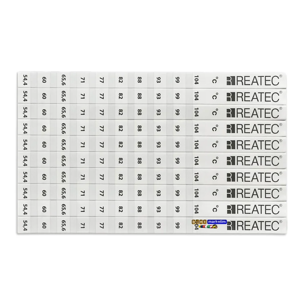 REATEC Sıcaklık Ölçüm Etiketi Isı Ölçer Ölçüm Aralığı 54,4 °c - 104 °c (10adet)