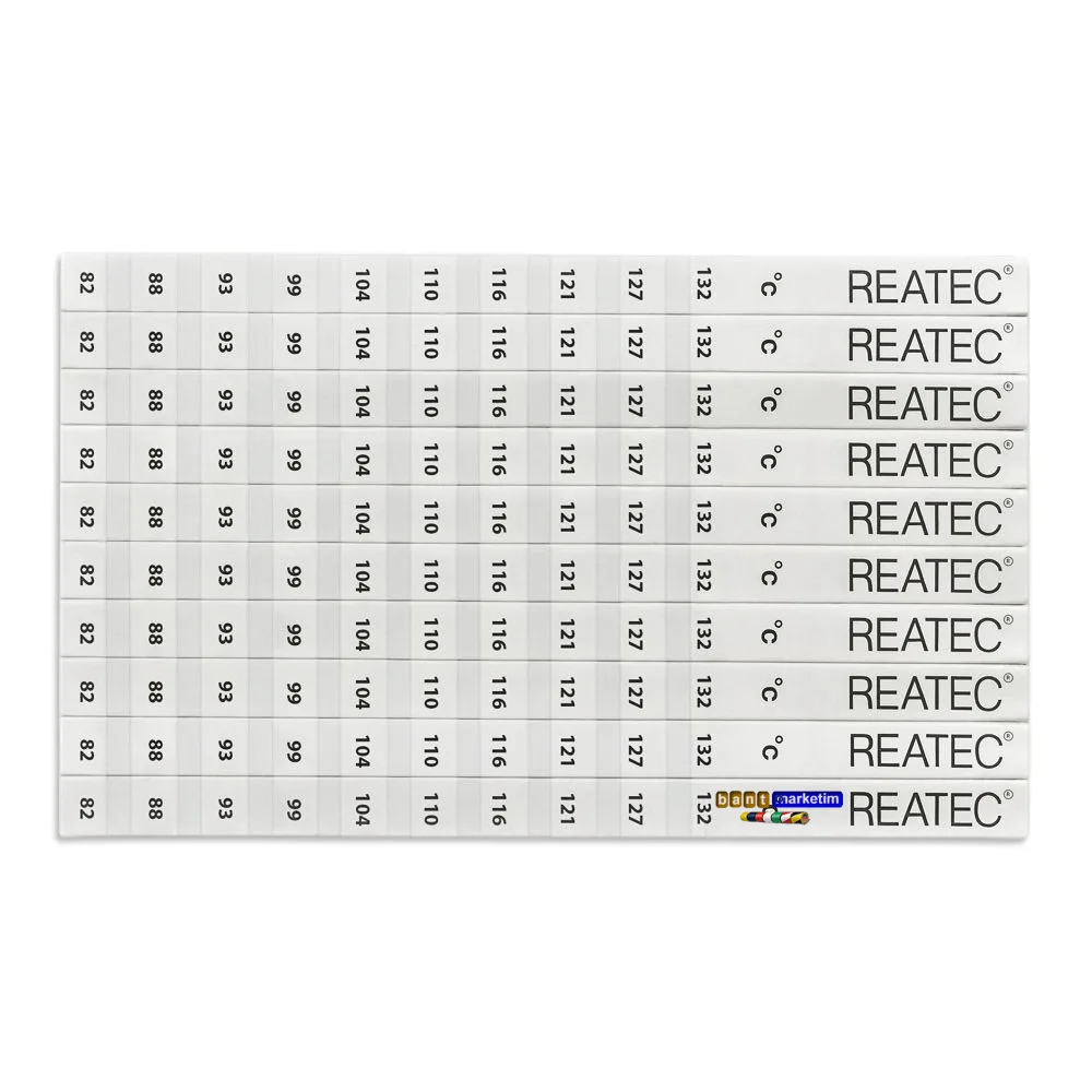 REATEC Sıcaklık Ölçüm Etiketi Isı Ölçer Ölçüm Aralığı 82 °c - 132 °c (10adet)