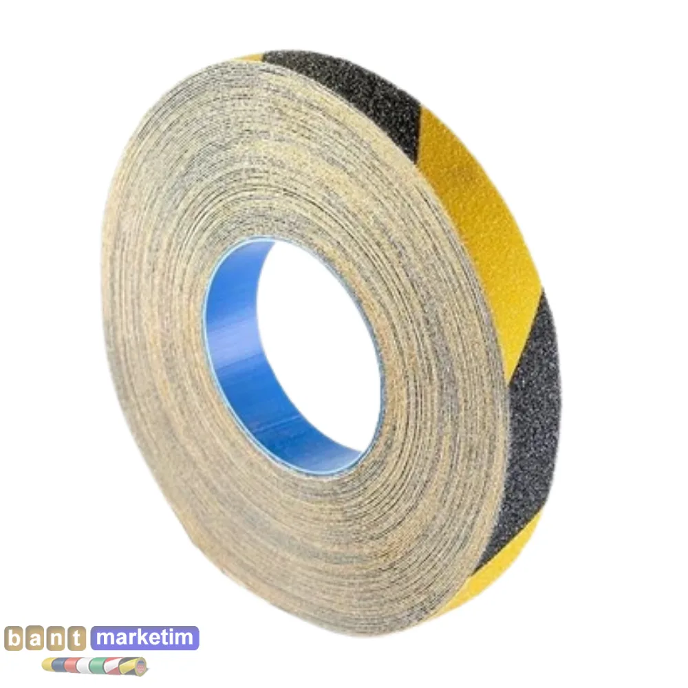 Sarı Siyah Merdiven Ve Zemin Kaydırmaz Kaymaz Bant 25mm X 25mt