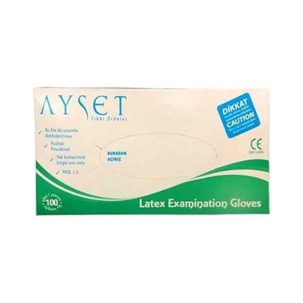 Ayset Latex Pudralı Eldiven Large