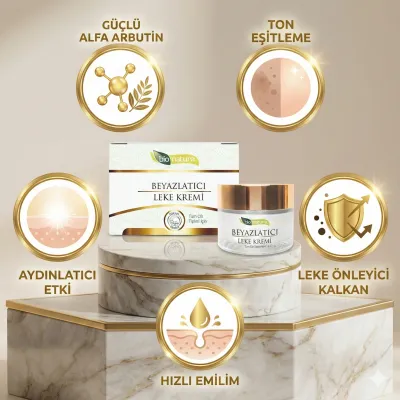 BioNatura Alfa Arbutin Leke Karşıtı ve Cilt Beyazlatıcı Bakım Kremi 50ml (Ton Eşitleyici)