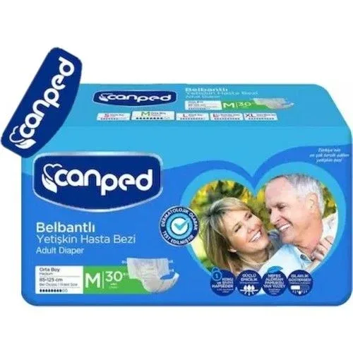 Canped Bel Bantlı Hasta Bezi Medium 30'lu