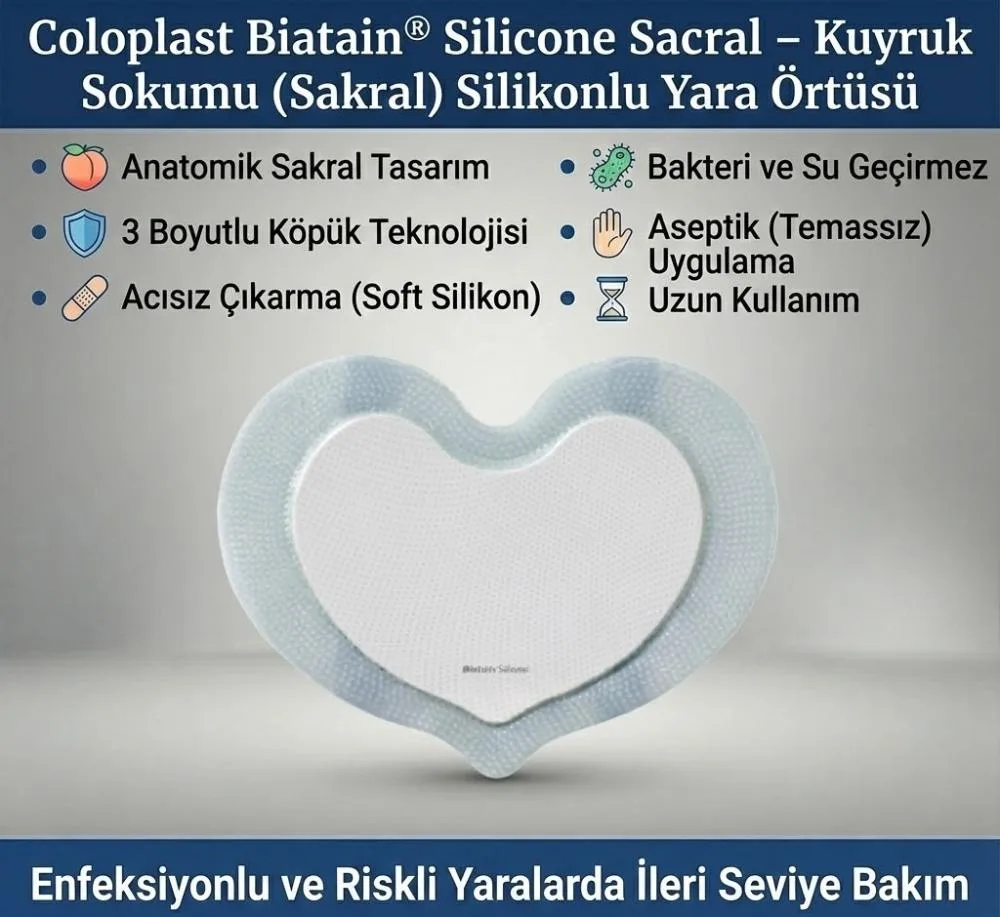 Coloplast Biatain® Silicone Sacral – Kuyruk Sokumu (Sakral) Silikonlu Yara Örtüsü