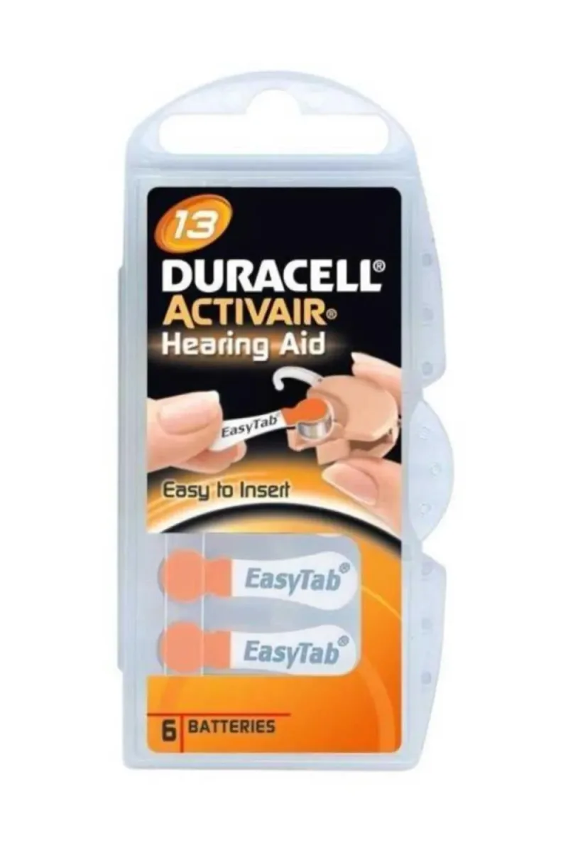 Duracell 13 Numara İşitme Cihazı Pili (6'lı Paket)