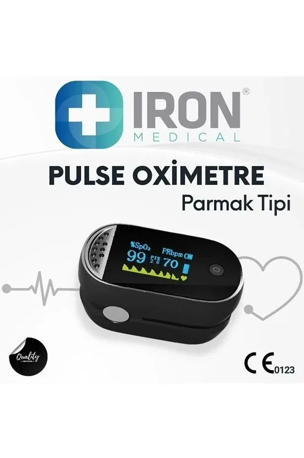 Iron Pulse Oksimetre Cihazı (Parmak Tipi SpO2 ve Nabız Ölçer)