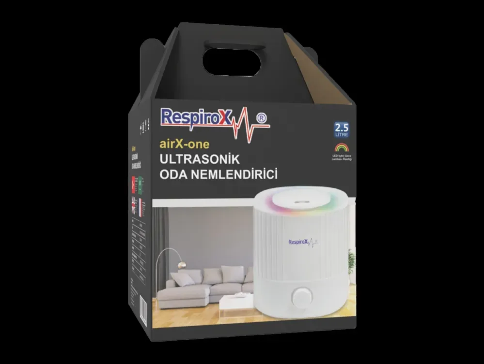 Respirox AirX-one Ultrasonik Hava Nemlendirici 2.5L - Üstten Dolumlu & Gece Lambalı
