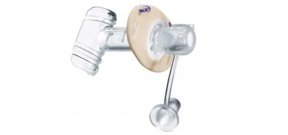 Tracoe Larynx  BUTTON PLUS VE YAPIŞKAN TAŞIYICI REF 607-45 (T TÜP) 45 MM, YOĞUN BAKIM VE REHABİLİTASYON İÇİN (1 ADET)