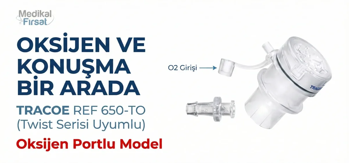 TRACOE REF 650-TO Oksijen Girişli Konuşma Valfi (Phon Assist I) – Twist ve Twist Plus Uyumlu