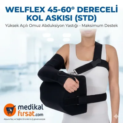 Welflex 45 - 60 Derece Ayarlanabilir Yastıklı Kol Askısı - Omuz Abduksiyon Yastığı (STD)