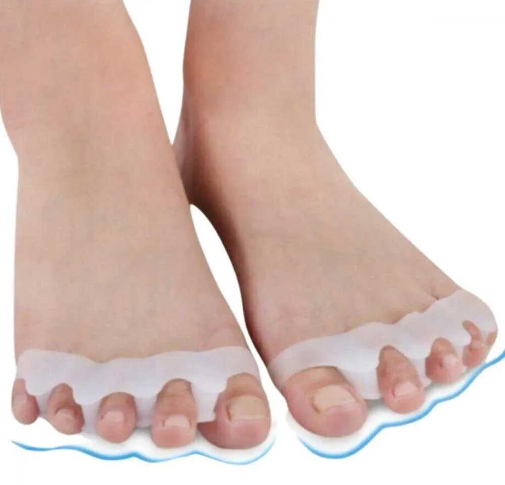 WELLFLEX Ayak 5 Parmak Ayırıcı Makaralı Bunyon Silikon Geçmeli Gece Aparatı