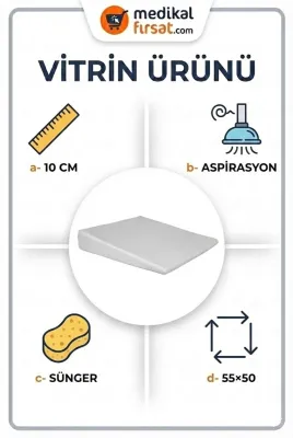 Wingmed W1223 Bebek Reflü Yastığı (55x50x10 cm) – Kusma ve Boğulma Önleyici Eğimli Destek