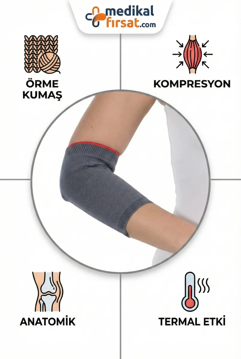 Wingmed W201 Örme Dirseklik – Hava Alan Esnek Doku ve Artrit Desteği