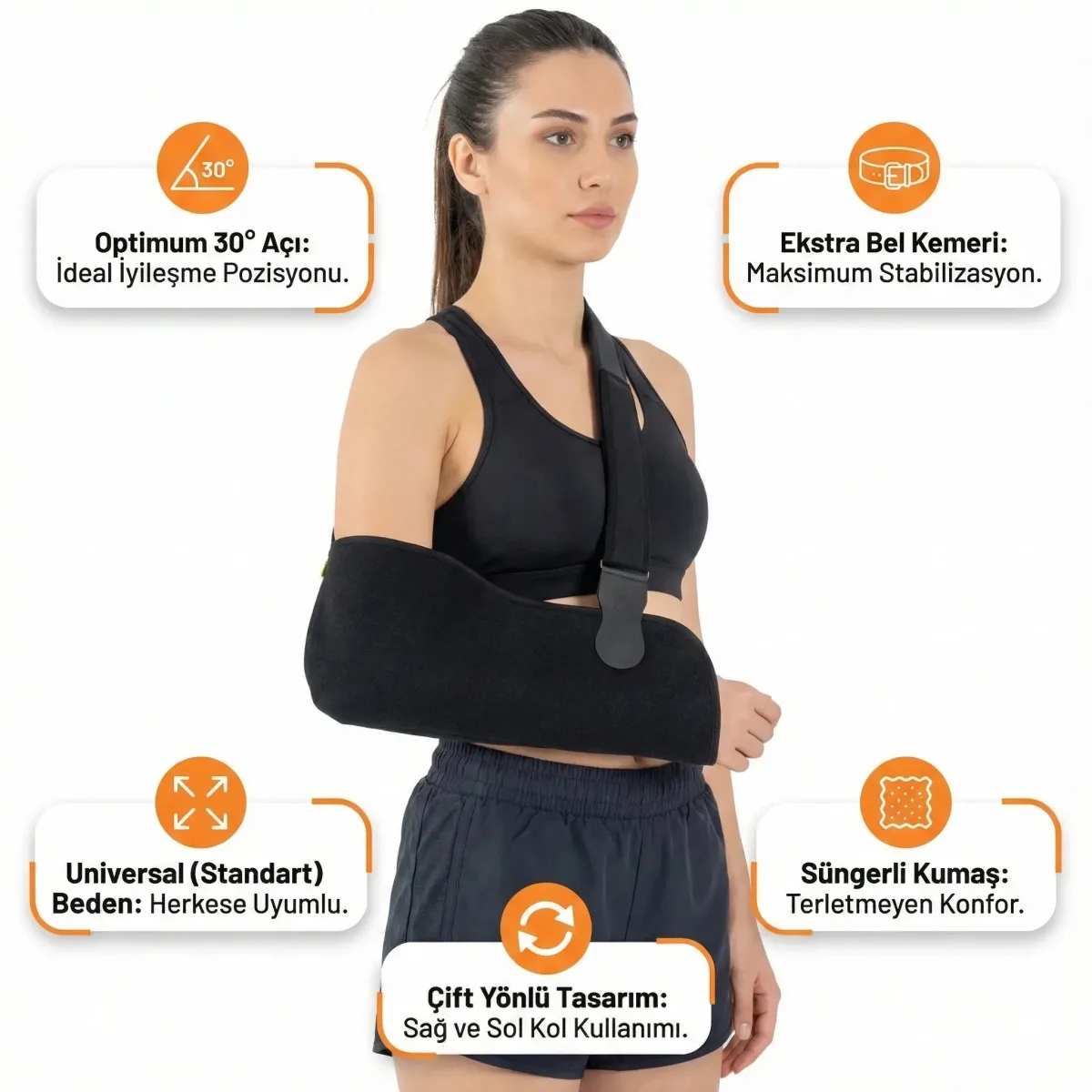 Wingmed W229 30 Derece Açılı Kol Askısı ve Abdüksiyon Yastığı (Universal Beden)