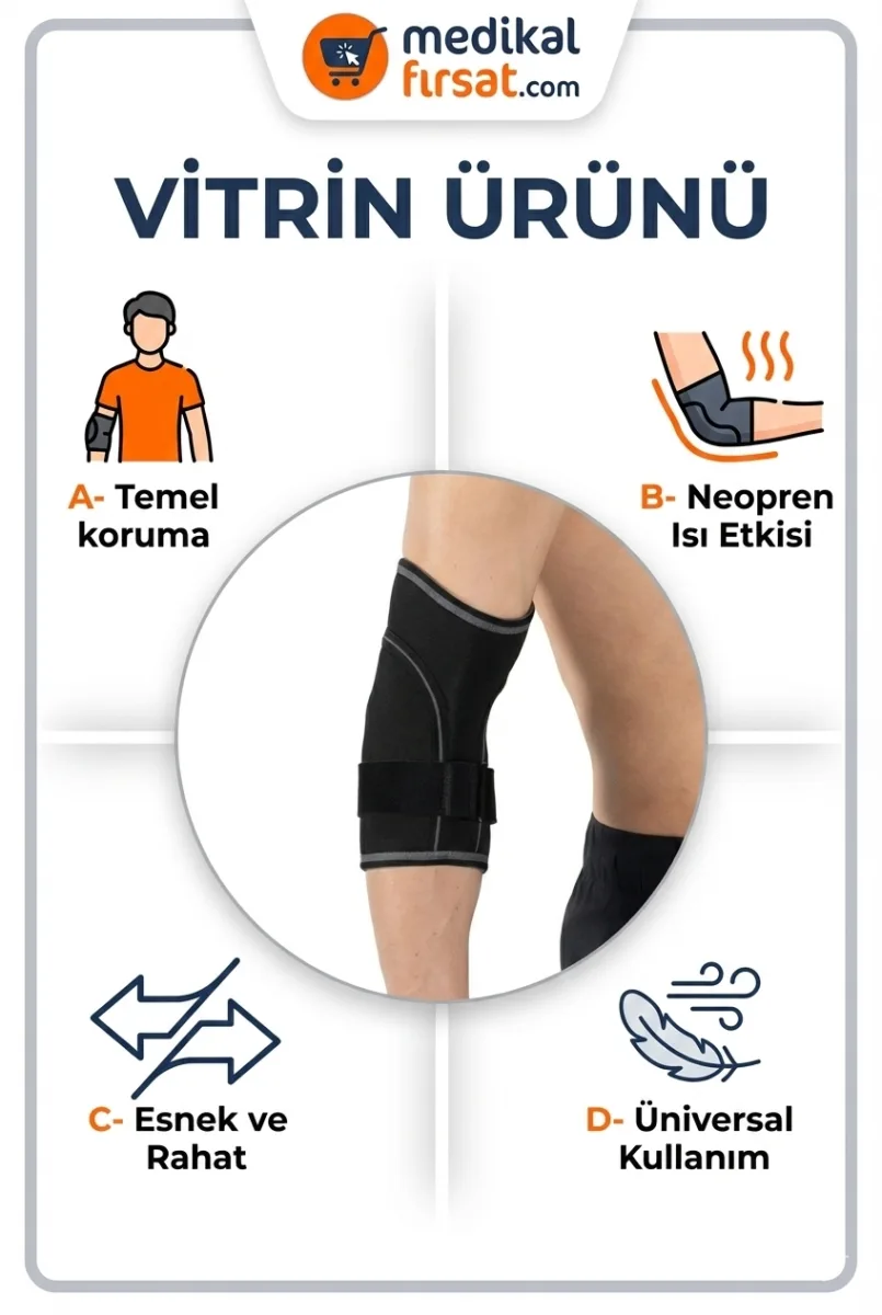 Wingmed W230 Basit Dirseklik - Neopren Koruyucu Sporcu Dirsek Desteği