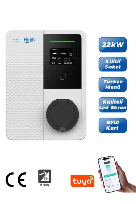 22kW Bireysel Duvar Tipi Araç Şarj İstasyonu HEVC-22
