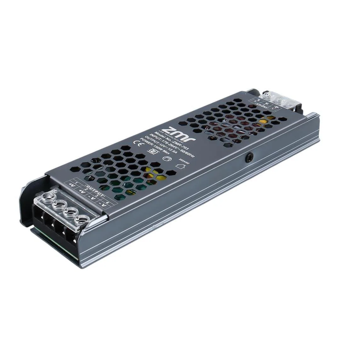 12 Volt 12.5 Amper 150 Watt Slim Metal Kasa Trafo