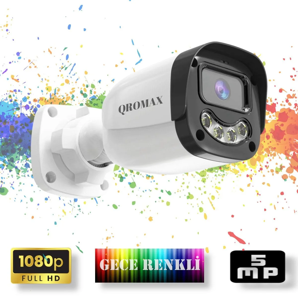 Gece Renkli Gösteren FullHD 5Mp Lensli 4 Ultra Warm Ledli Güvenlik Kamerasi 2304W