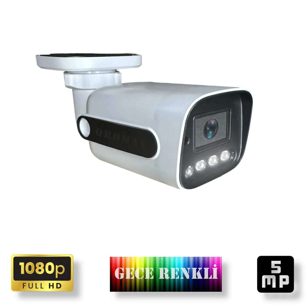 Gece Renkli Gösteren FullHD 5Mp Lensli 4 Ultra Warm Ledli Güvenlik Kamerasi 784W