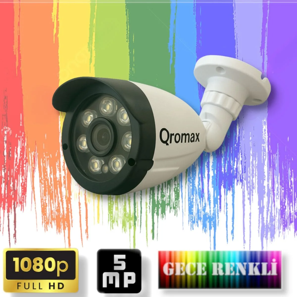 Gece Renkli Gösteren TurboHD 5Mp Lensli 8 Warm Ledli Güvenlik Kamerasi 3908W
